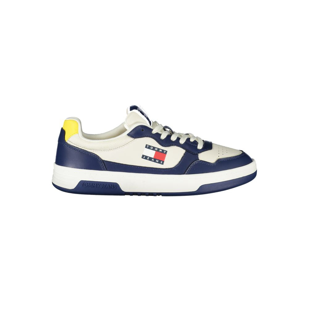 Blue Polyurethane Men Sneaker