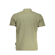 Green Cotton Men Polo Shirt