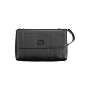 Black Polyester Women Handbag