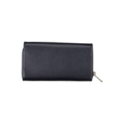 Blue Polyurethane Women Wallet