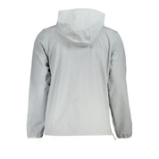 Gray Polyester Men Jacket