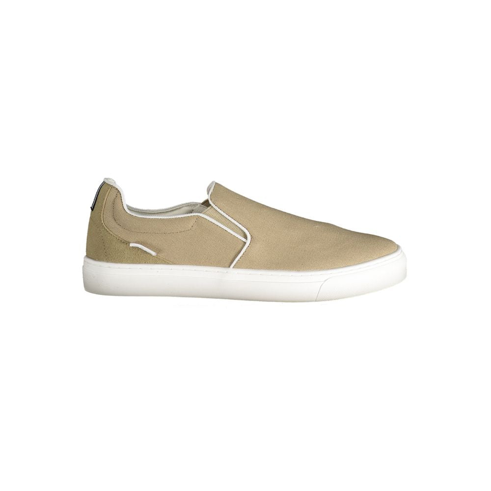 Beige Polyester Men Sneaker