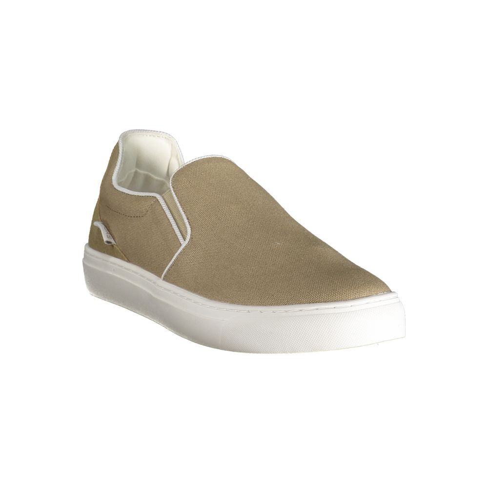 Beige Polyester Men Sneaker