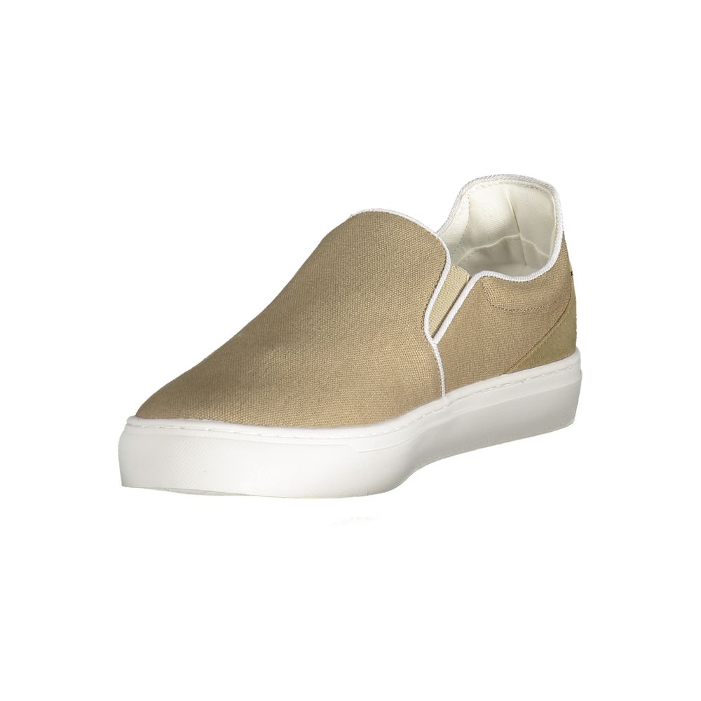 Beige Polyester Men Sneaker