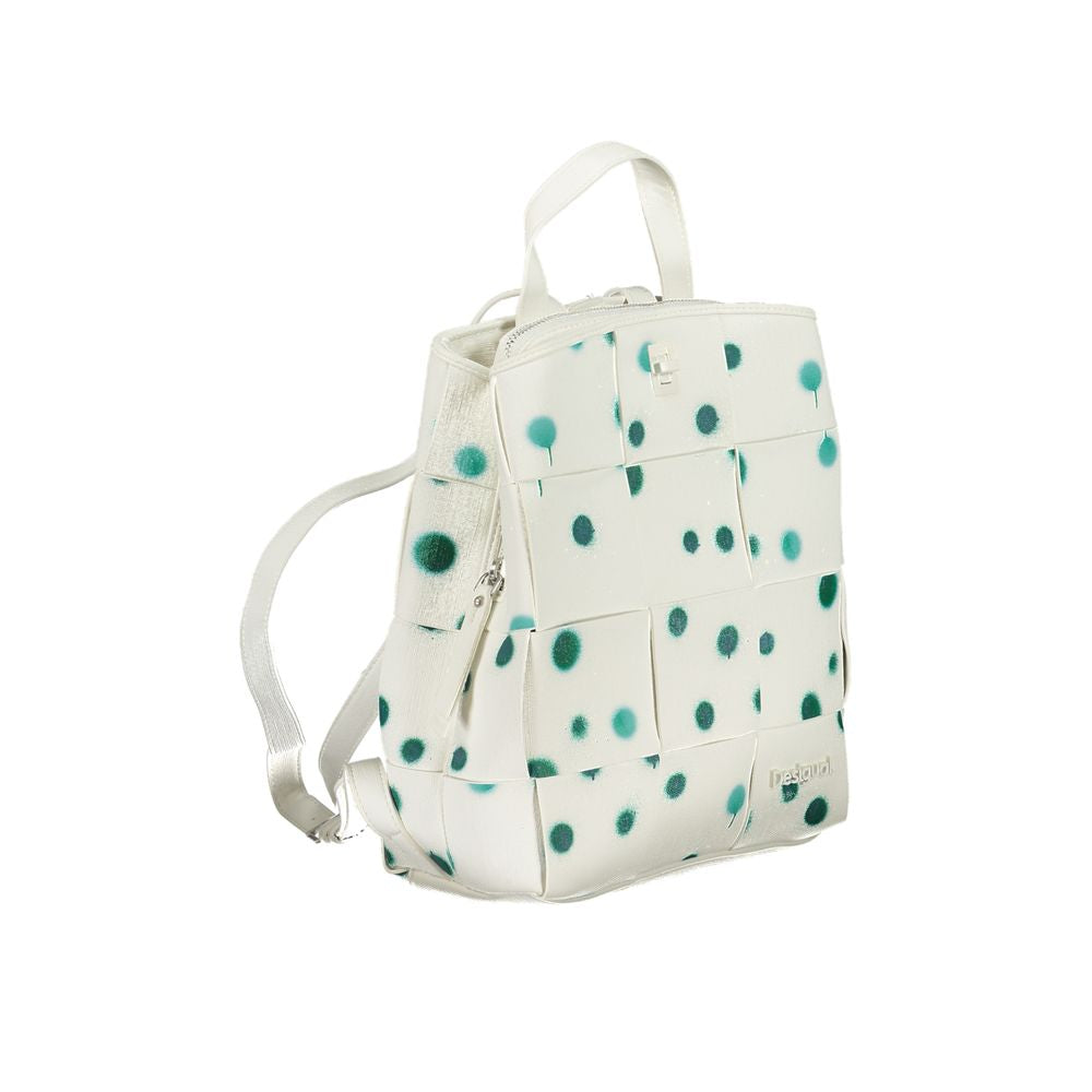 White Polyurethane Women's Backpack