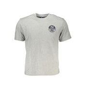 Gray Cotton Men T-Shirt