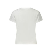 White Cotton Women T-Shirt