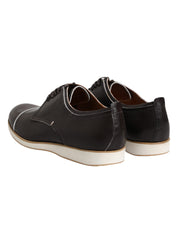 Dark Brown Leather Derby Lace Up Dress Formal Shoes