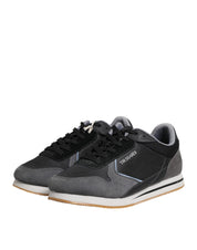 Black Gray Lace Up Low Top Casual Sneakers Shoes