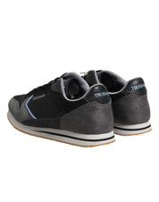 Black Gray Lace Up Low Top Casual Sneakers Shoes