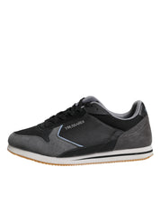 Black Gray Lace Up Low Top Casual Sneakers Shoes