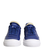 White Blue Lace Up Low Top Drop-Type PRM Sneakers Shoes