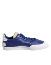 White Blue Lace Up Low Top Drop-Type PRM Sneakers Shoes