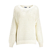 White Cotton Women Sweater