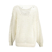 White Cotton Women Sweater