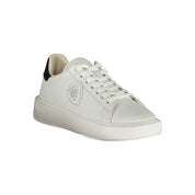 White Polyurethane Men Sneaker