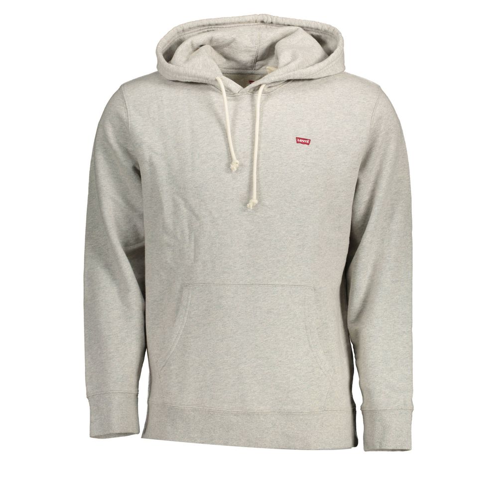 Gray Cotton Men Sweatshirt