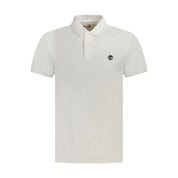 White Cotton Men Polo Shirt