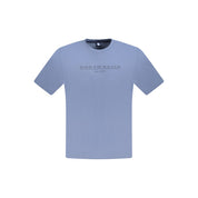 Blue Cotton Men T-Shirt