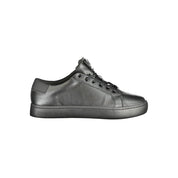 Black Polyurethane Men Sneaker