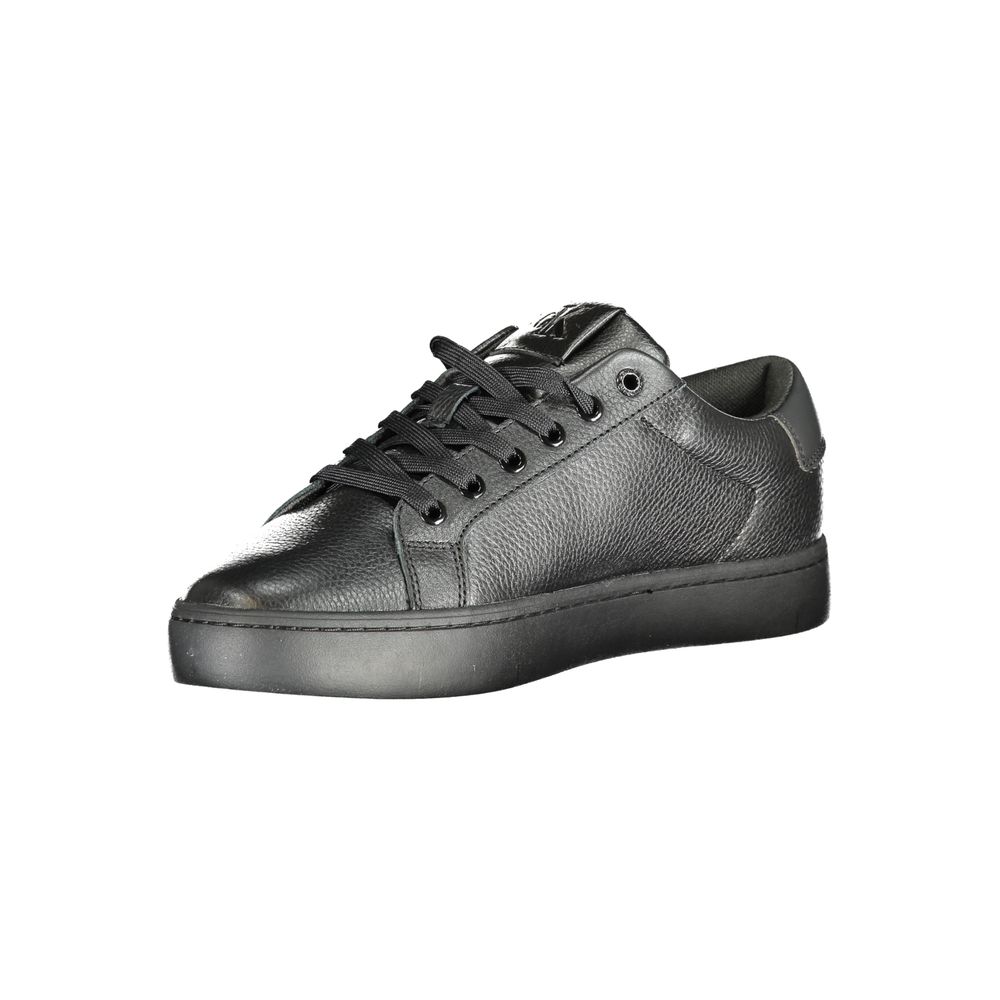 Black Polyurethane Men Sneaker