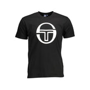 Black Cotton Men T-Shirt