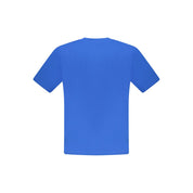 Blue Cotton Men T-Shirt