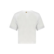 White Cotton Women T-Shirt