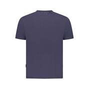 Blue Cotton Men T-Shirt