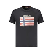 Black Cotton Men T-Shirt