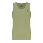 Green Cotton Men Shirt