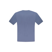 Blue Cotton Men T-Shirt