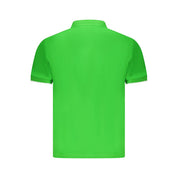 Green Cotton Men Polo Shirt