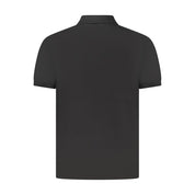 Black Cotton Men Polo Shirt