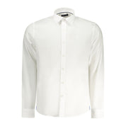 White Cotton Men Shirt