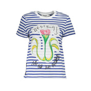 Blue Cotton Women Top