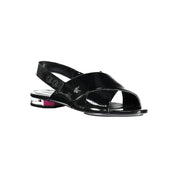 Black Leather Women Sandal