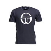 Blue Cotton Men T-Shirt
