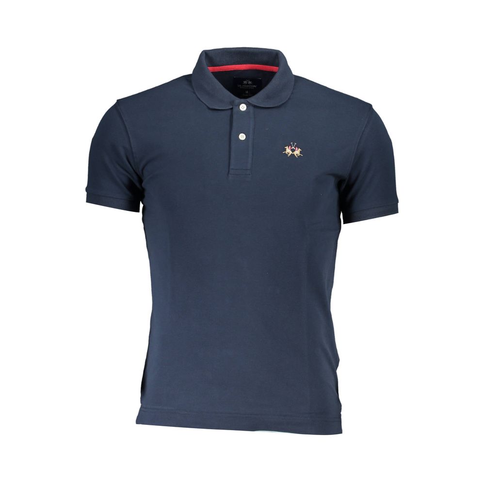 Blue Cotton Men's Polo Shirt