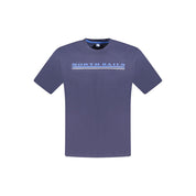 Blue Cotton Men T-Shirt