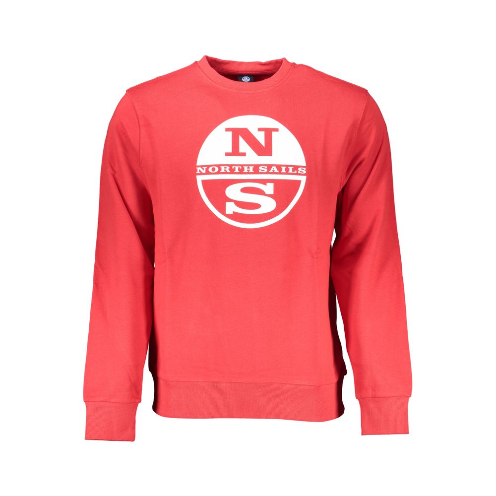 Red Cotton Men Sweatshirt