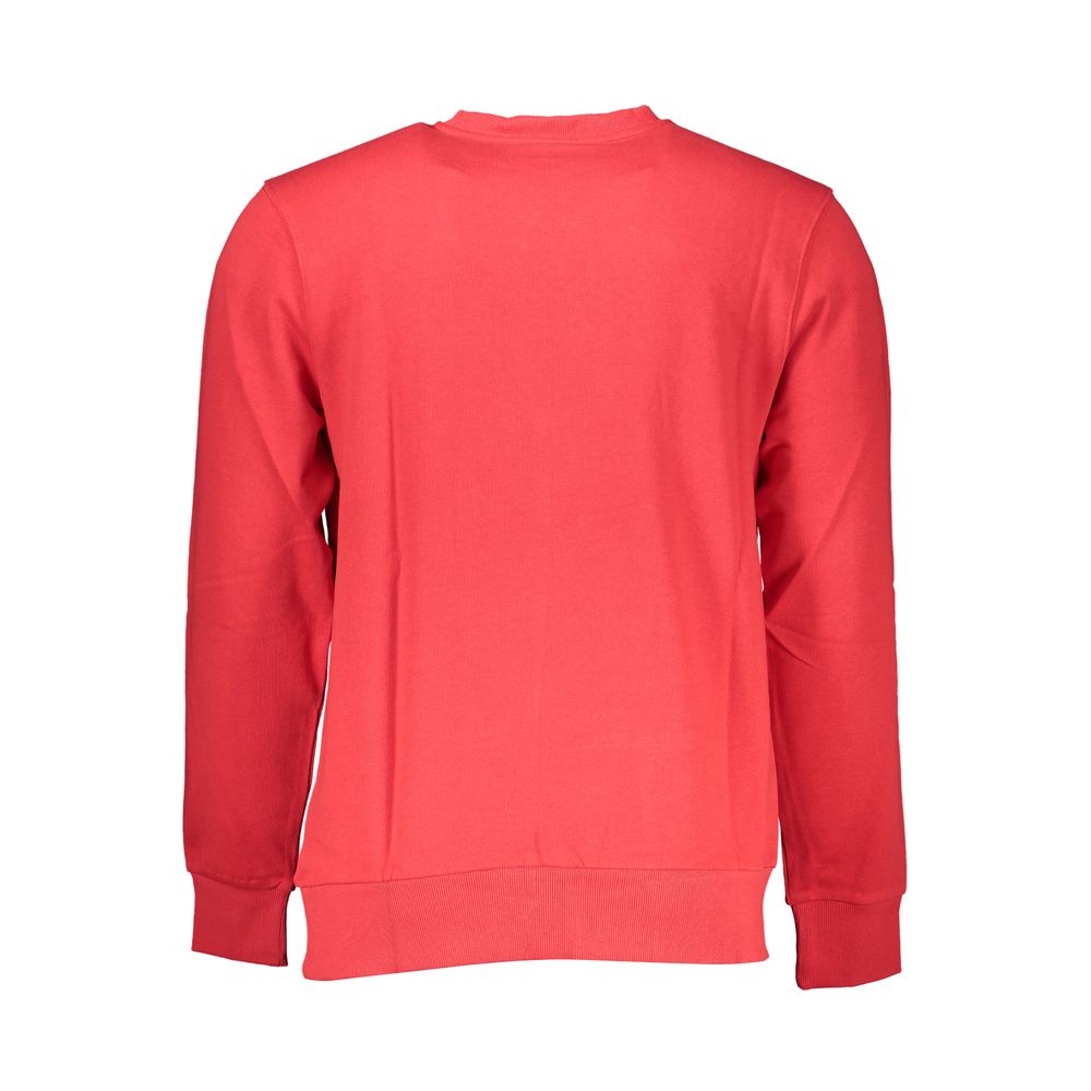 Red Cotton Men Sweatshirt