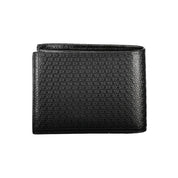 Sleek Black Leather Bifold Wallet with RFID Block