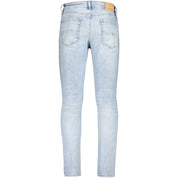 Blue Cotton Men's Tapered Jean