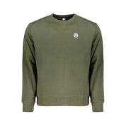 Green Cotton Men Sweater