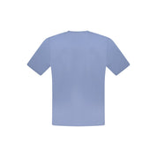 Blue Cotton Men T-Shirt