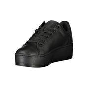 Black Polyurethane Women's Sneaker