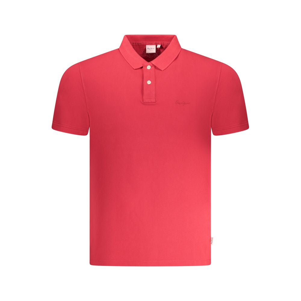 Red Cotton Men Polo
