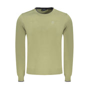 Green Cotton Men Sweater