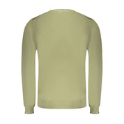 Green Cotton Men Sweater